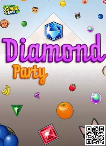 Imagem central do DiamondParty com tema de diamantes e festa